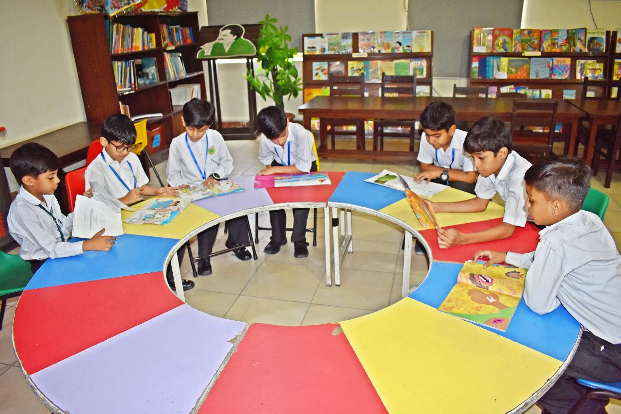 kids studying in school